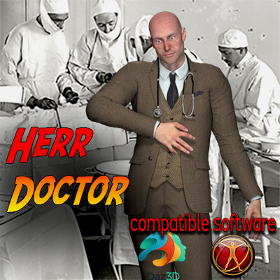Herr Doctor Civil Standalone Character Cmptbl DAZ3D Poser