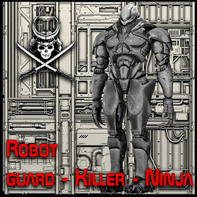 Robot Guard Killer Compatible DAZ3D and Poser11