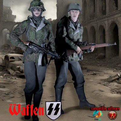 Waffen SS Low Poly Standalone Character