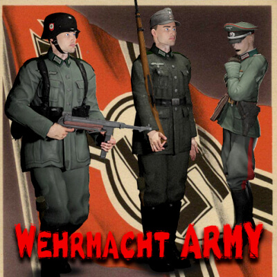 Wehrmacht Army Low Poly Base Mesh Michael 3 of DAZ3D