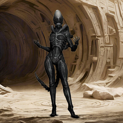 Xenomorphs Female Space Jockey for Poser11 DAZ3D by Jibicoco