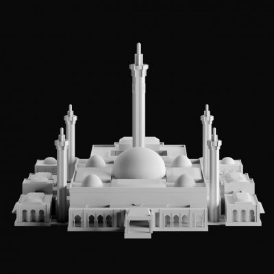 Massalikoul Djinane Mosque Giant 3D Printable Model