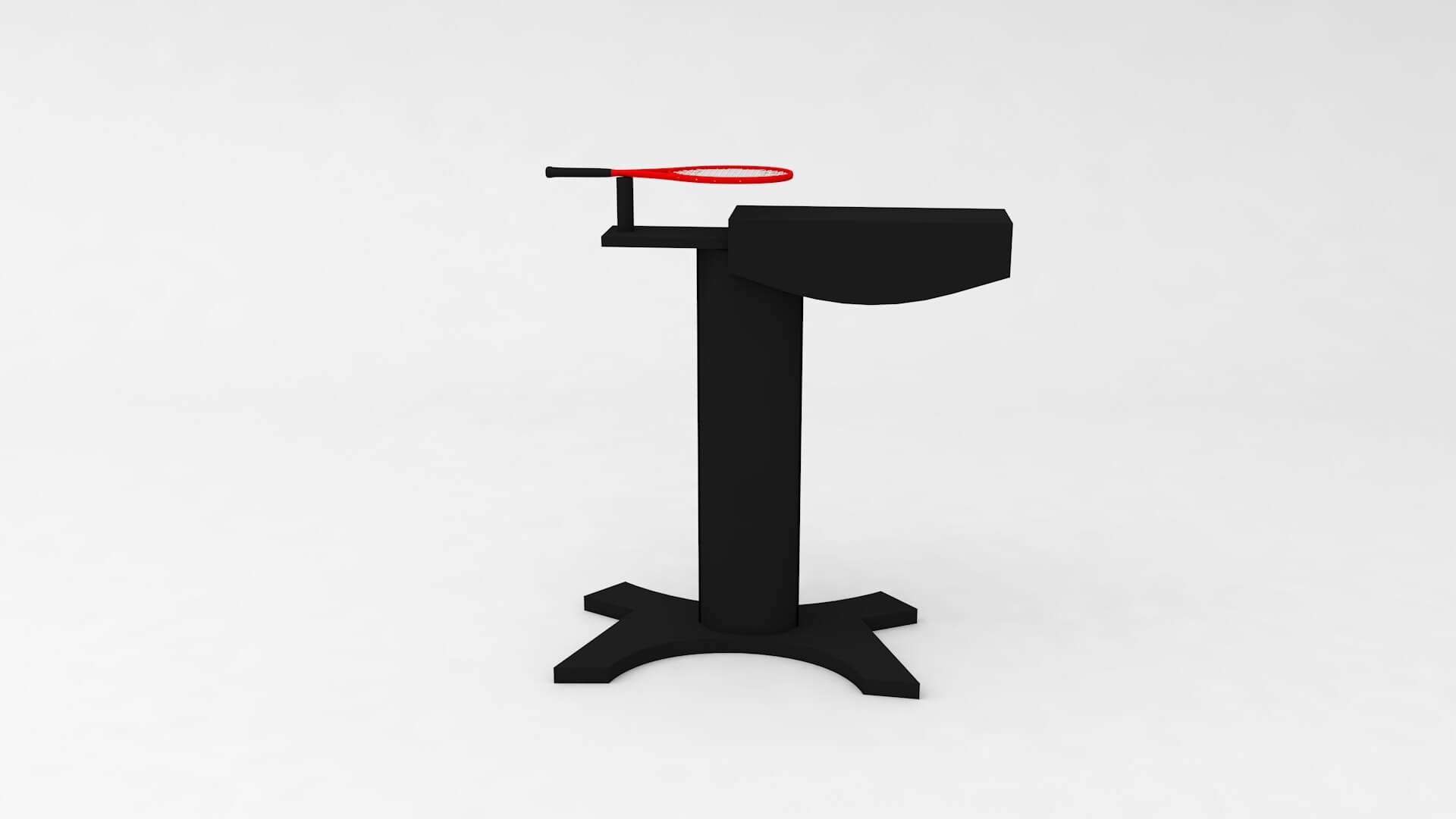 3d Racket Stand Racket Holder Tennis - 3D Model by joanrodr