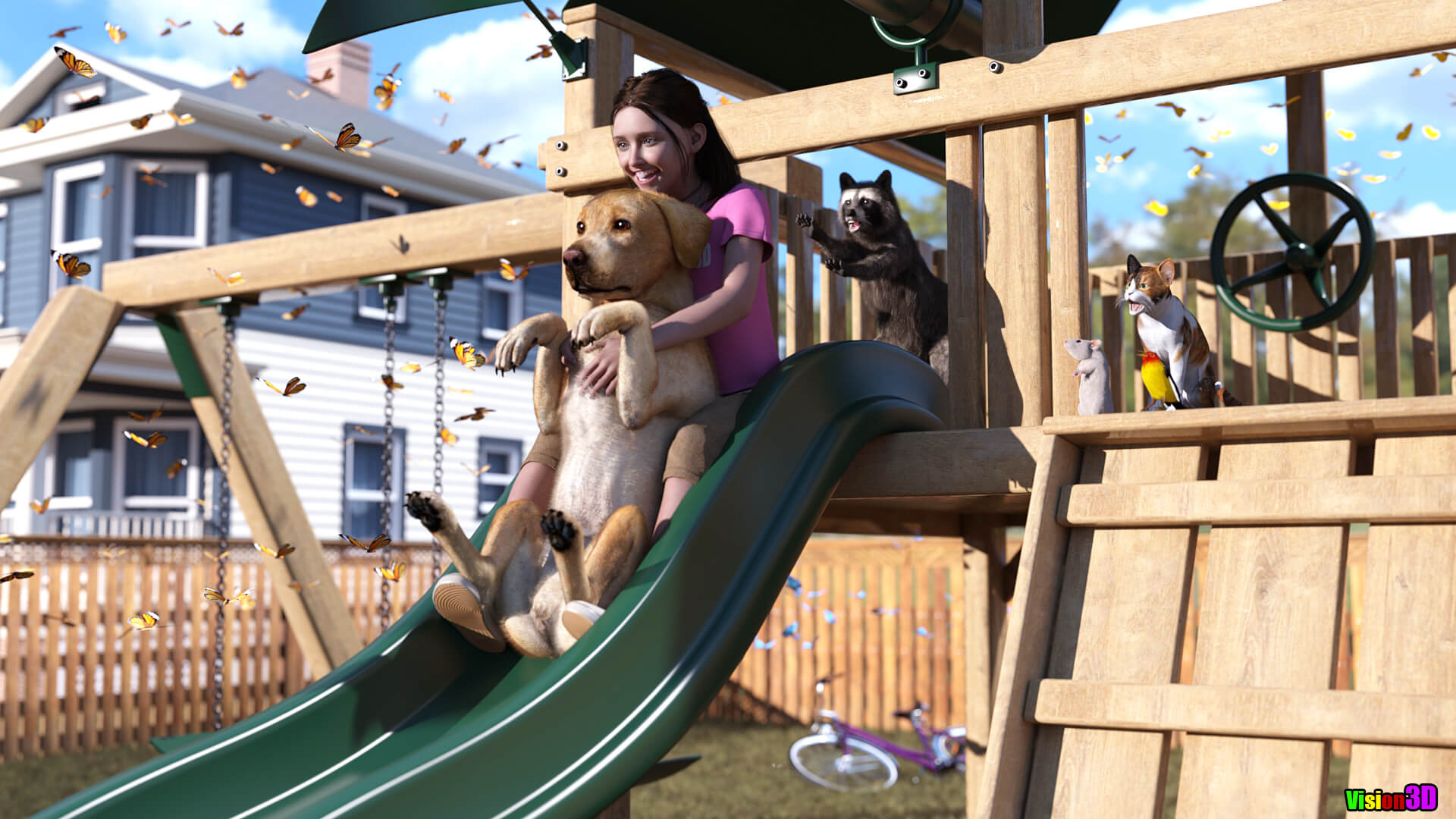 The Gangs All Here 3D Render, Digital Art by johnjohn808