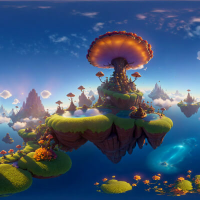 53 HDRI Floating Islands Skyboxes