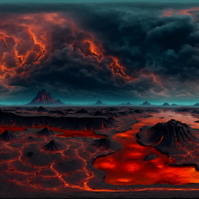 53 HDRI Lava World Panoramas
