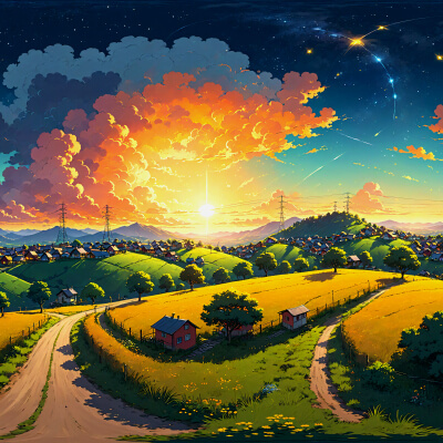 53 HDRI Vibrant Anime Panoramas