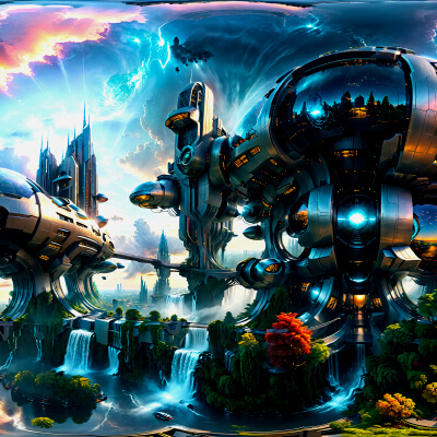 HDRI Futuristic City Panoramas