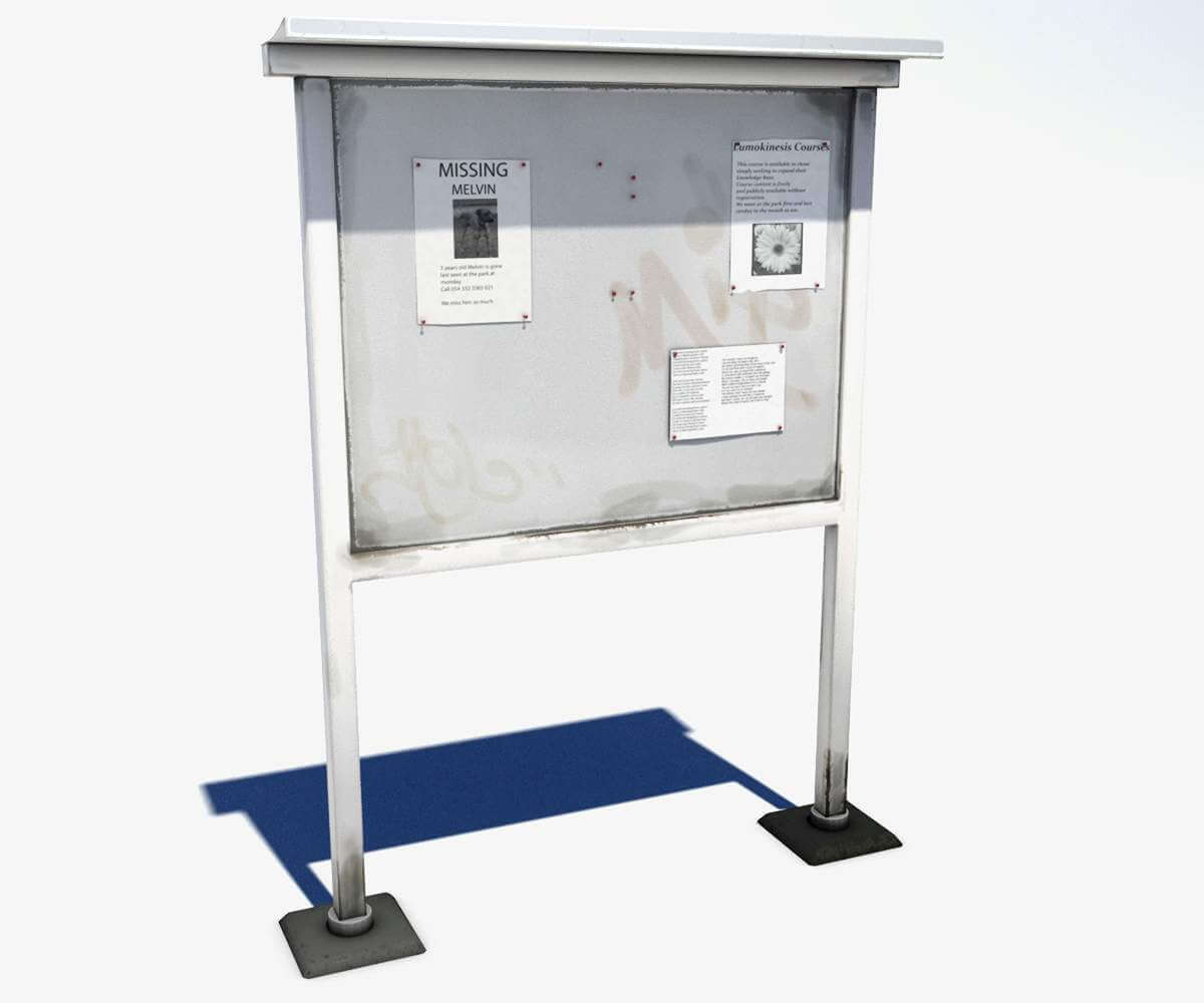 Messages Board 3D Model by JonRichardt