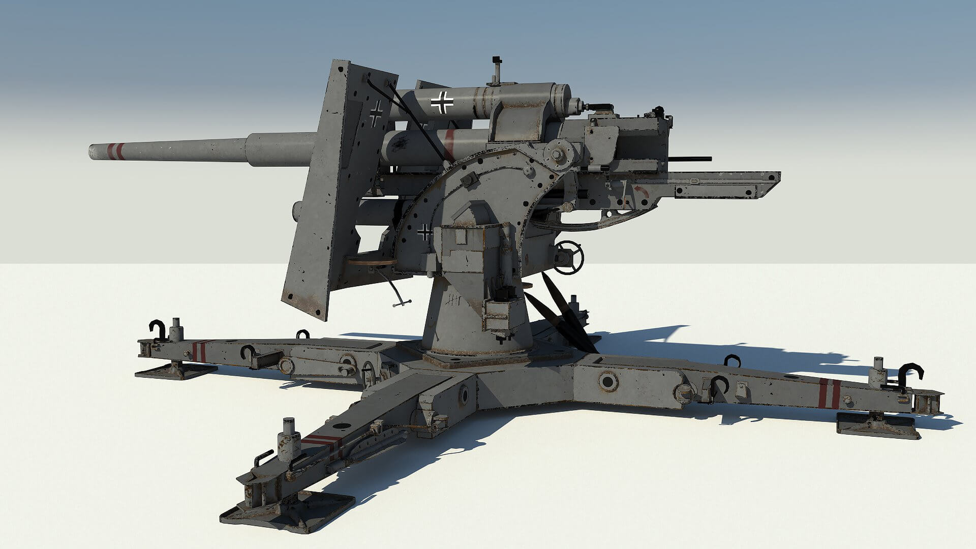 Flak Cannon 88 3D Model by josephlos