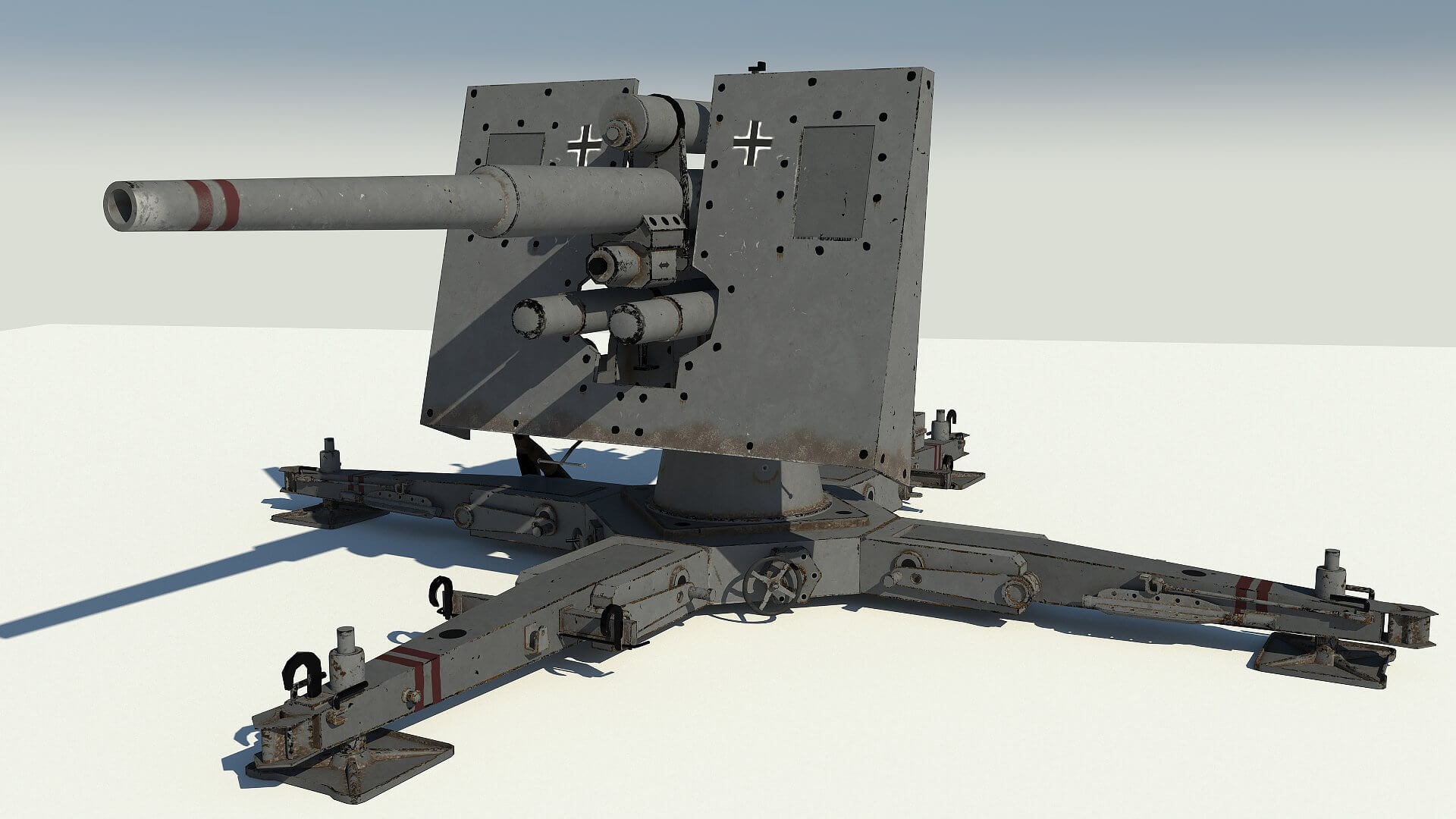 Flak Cannon 88 3D Model by josephlos