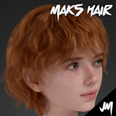 JM Maks Hair for Genesis 9 by JOXIMOON