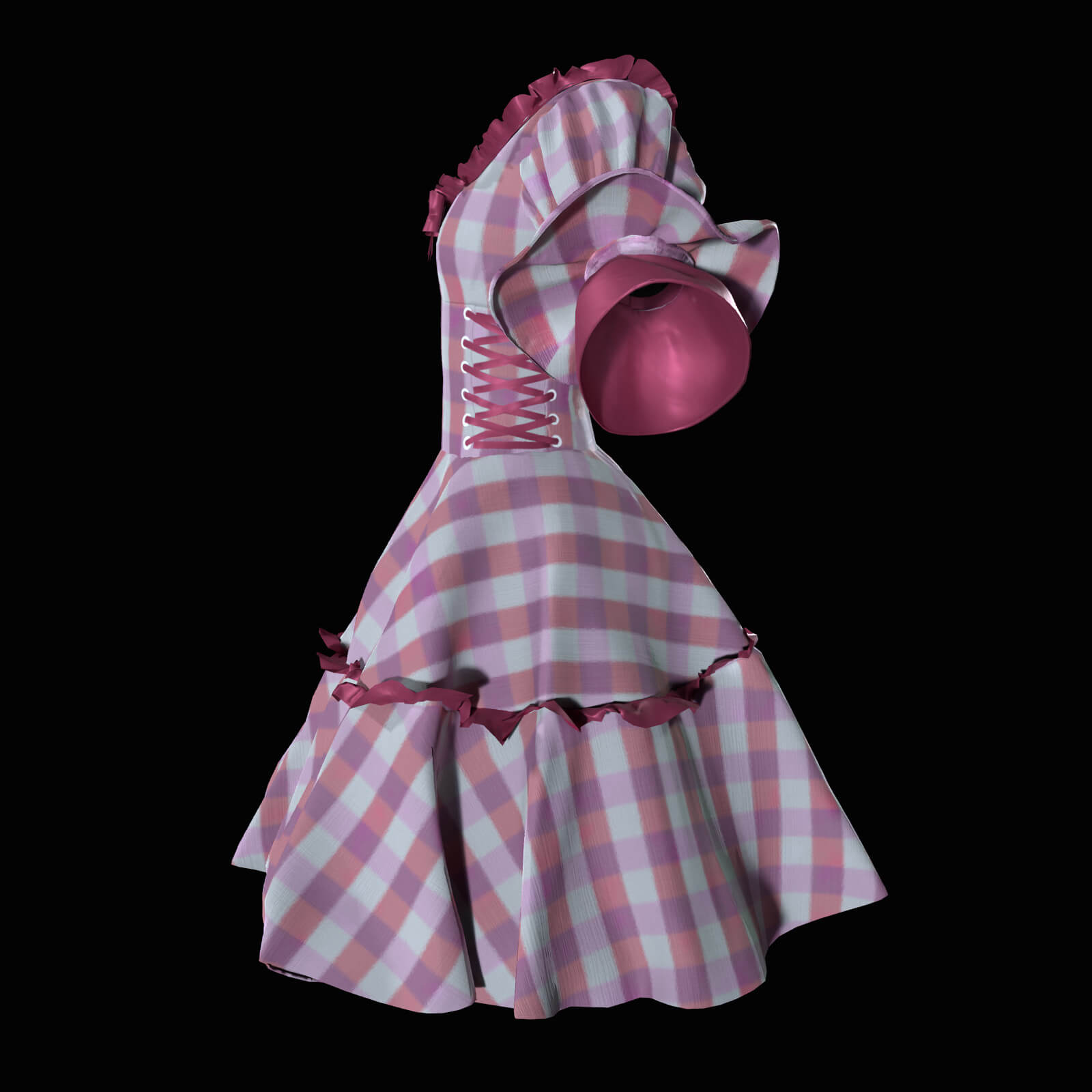 Pink Plaid Dress