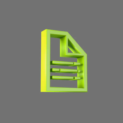 Document Icon - 3D Model by js3dcreative