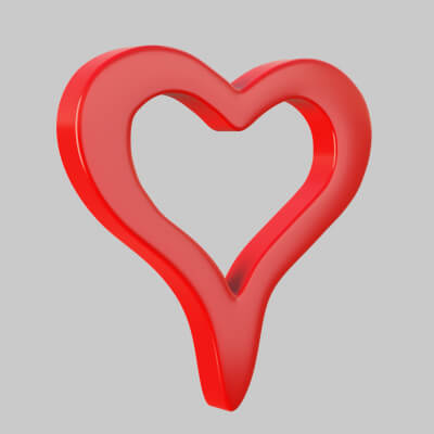 Heart icon v21 - 3D Model by js3dcreative
