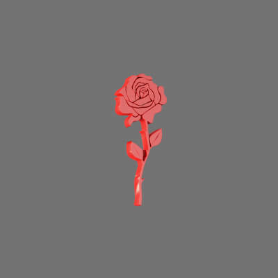Rose Icon 3D by js3dcreative