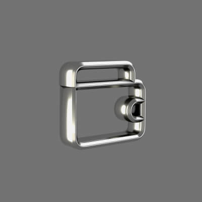 Solidworks Wallet Wallet Silver 3D by js3dcreative