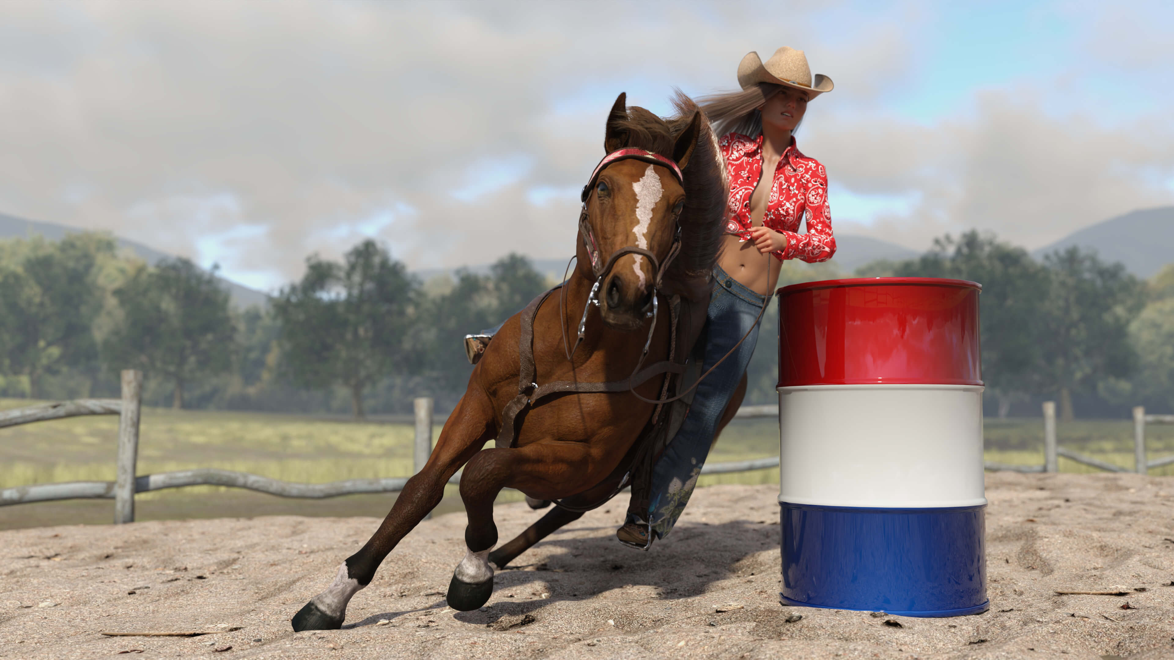 Barrel Practice 3D Render, Digital Art by Just for Fun