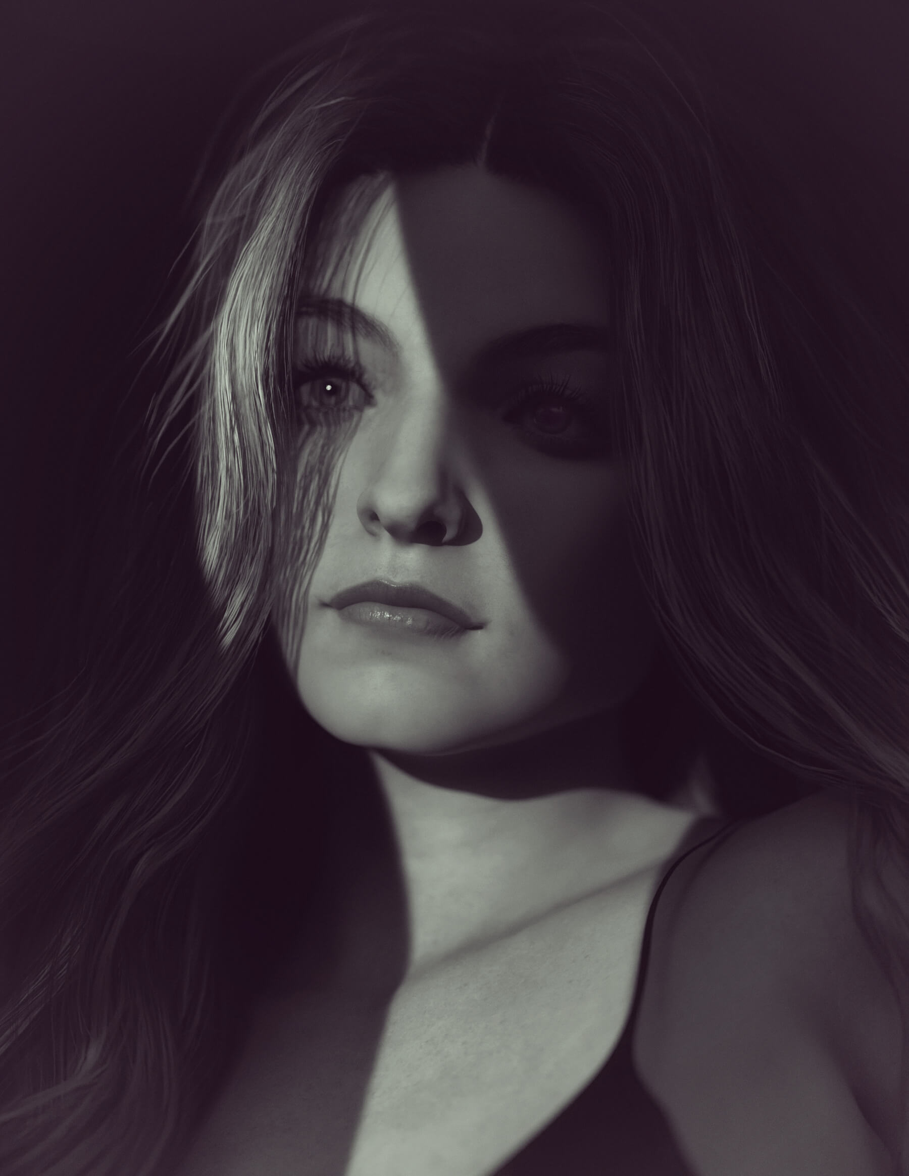 A light in the Shadows 3D Render, Digital Art by Kadaj777