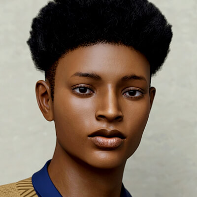 Malikai and Hair for Genesis 8.1 Male