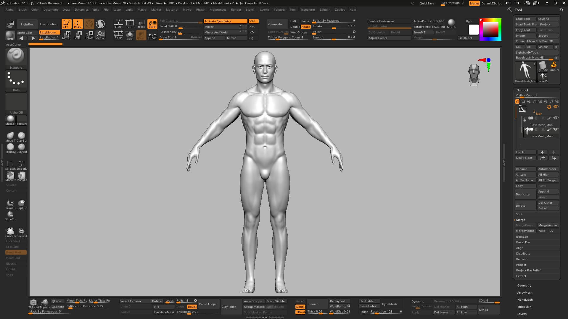 Realistic Athletic Human Body Base Mesh - 3D Model by Kaipis