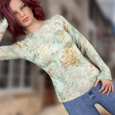 Long Sleeve Tee for Genesis 8 and Genesis 9