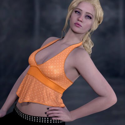 Ruffled Halter for Genesis 9
