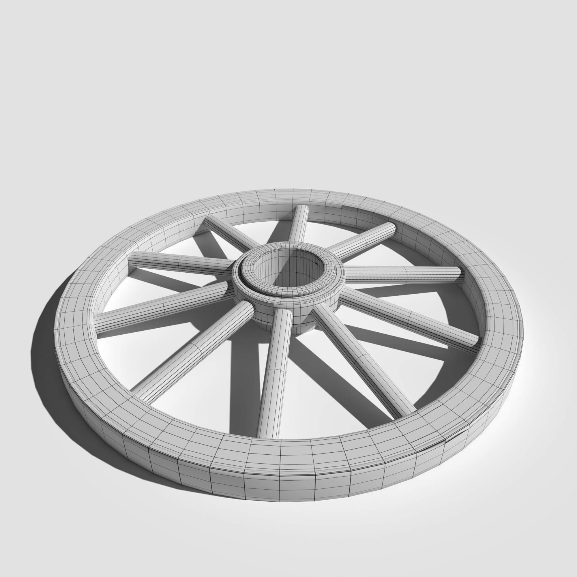 Cart Wheel 3D Model by kambur