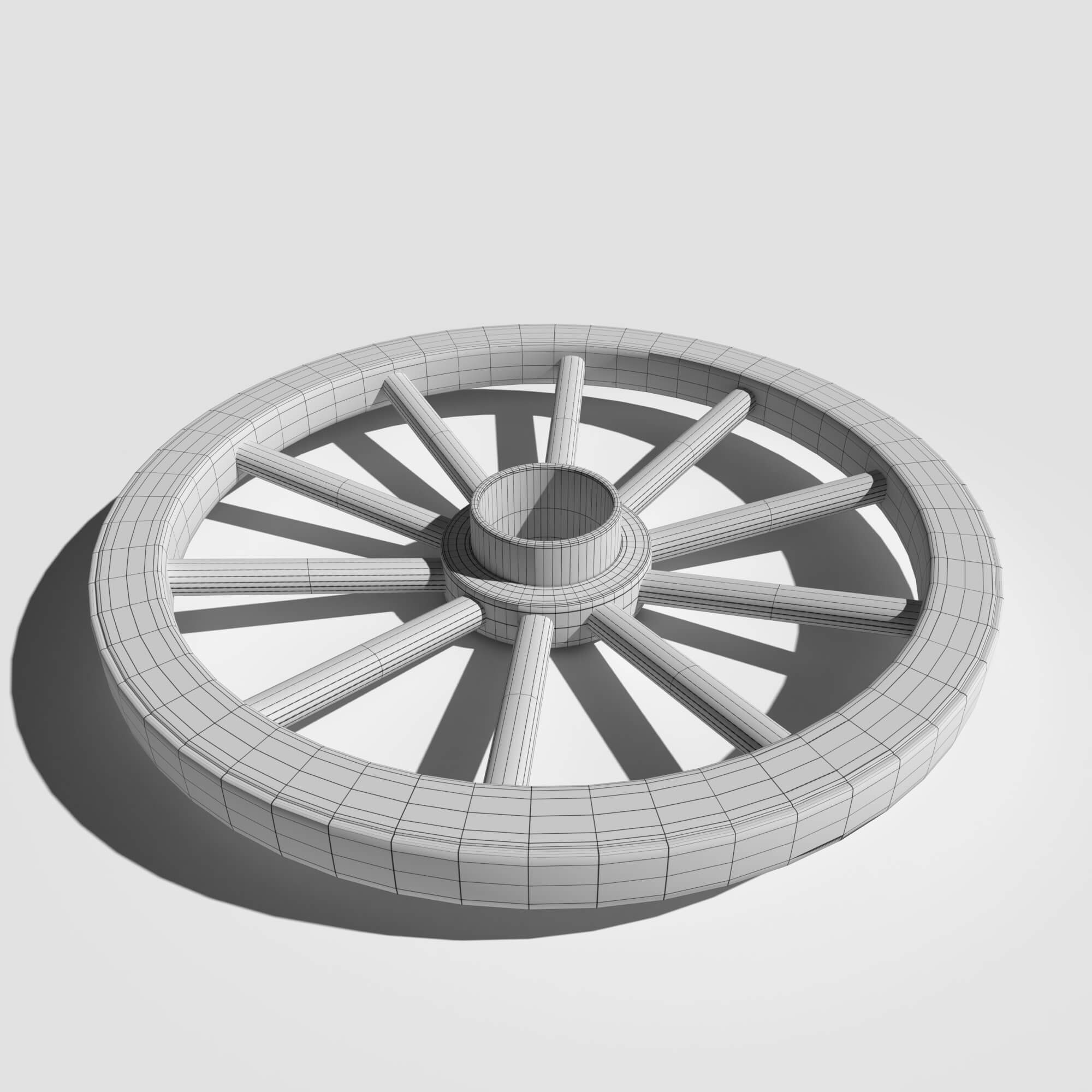 Cart Wheel 3D Model by kambur