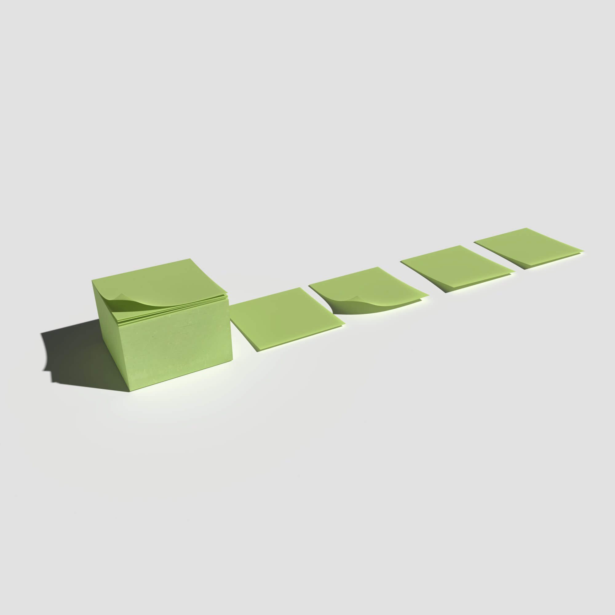 Sticky Notes 3D Model by kambur