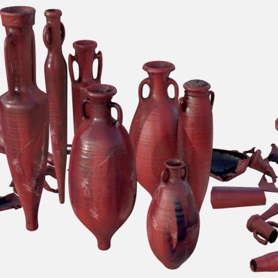 Amphora - Red Oiled Painted Terracotta