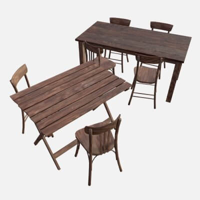 Bunker Tables and Chairs WWII