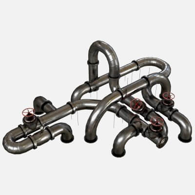 Clean Metal Pipes - Modular Set