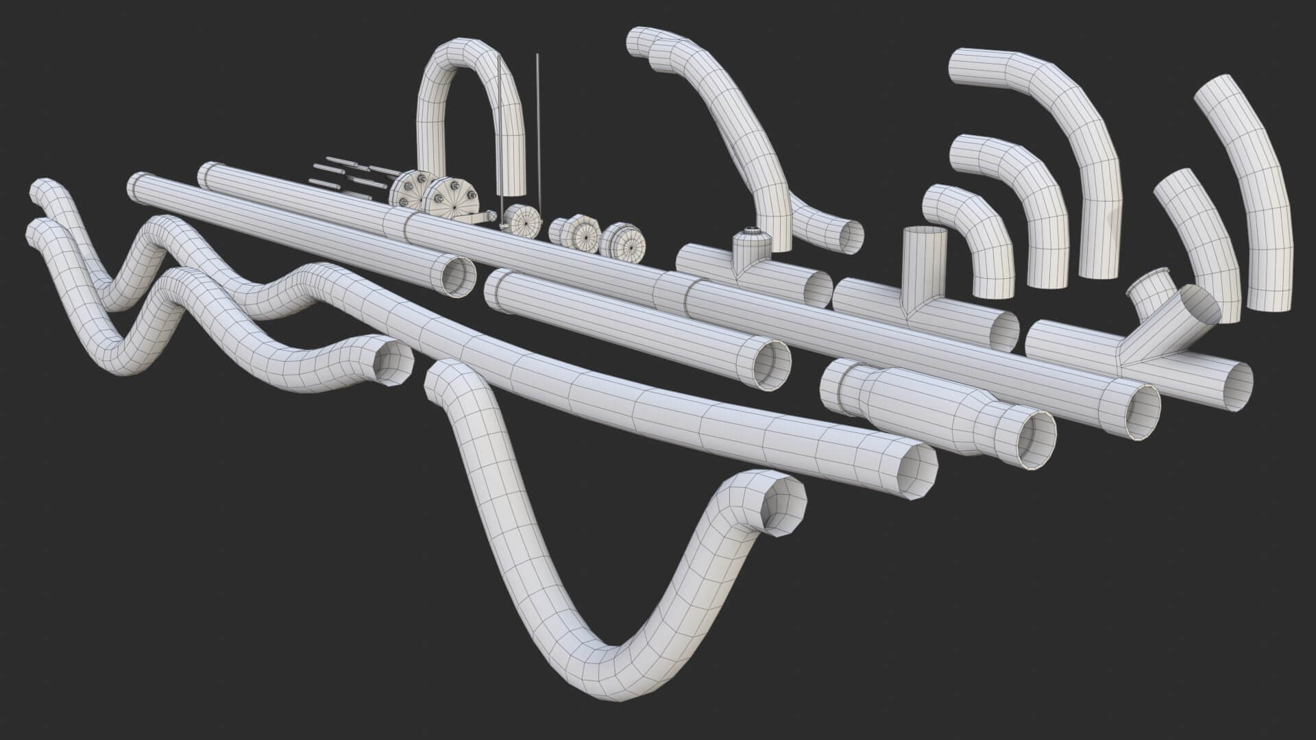 Modular Pipes - Industrial Collection 3D Model by KangaroOz 3D