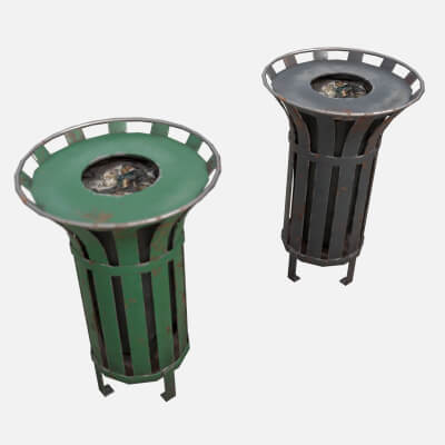 Street Trash Bin
