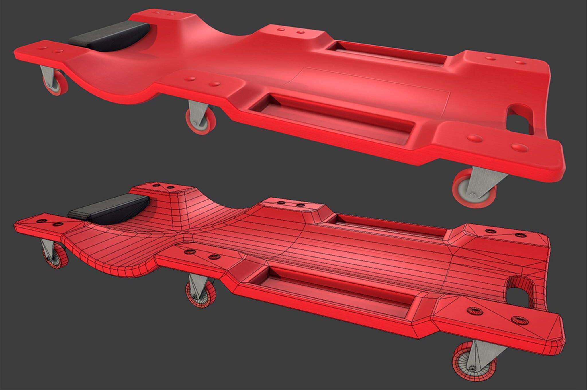 Car Creeper 3D Model by Kanistra Studio