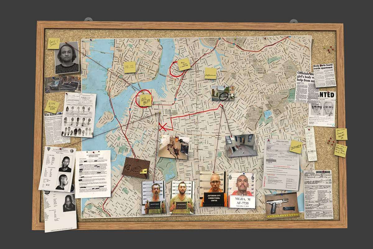 Detective Pinboard 3D Model by Kanistra Studio