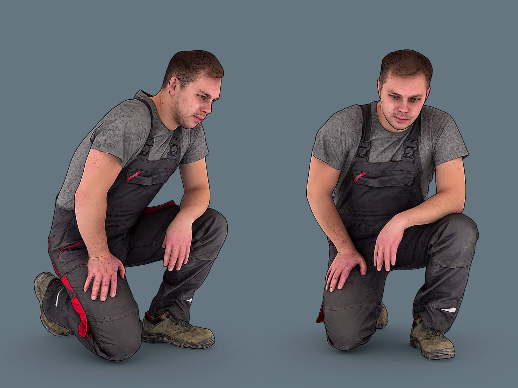 Foreman in Overalls - 3D Model by Kanistra Studio