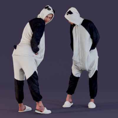 In a Panda Costume - 3D Model by Kanistra Studio
