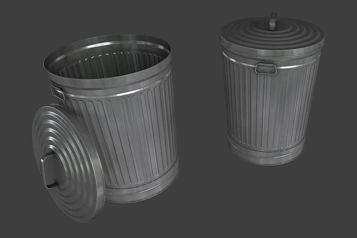 Trash Can 3D Model by Kanistra Studio