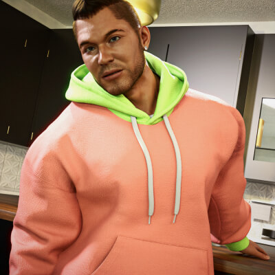 DF for HnC24 Hoodie Sweatsuit Outfit G9 - Deathly Muscle