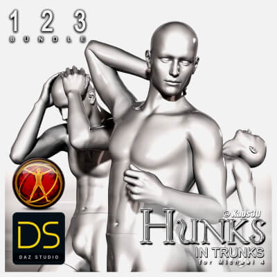 Hunks in Trunks 1 2 3 Bundle for Michael 4 Poser &amp DS