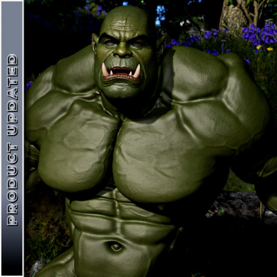Volumize Morphs for Green Orc for G9 by Kaos3D