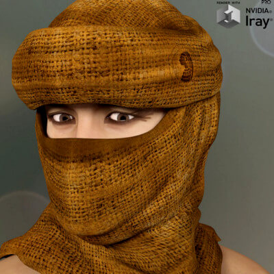 Desert Headwear for Genesis 3 Male UD