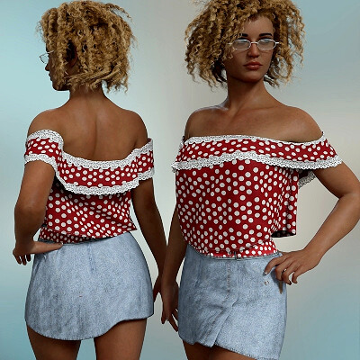 dForce Carmen Top I for Genesis 8 Female