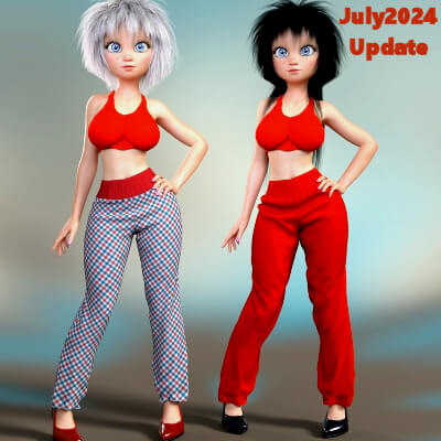 Fluffy Pants for Genesis 8 Females by KaRe3D