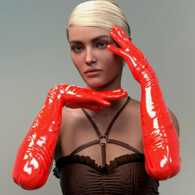 Latex Gloves for Genesis 8/8.1 Female
