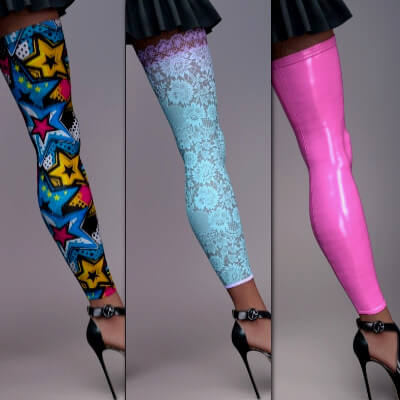 Shell Club Leggers Genesis 9 Female Bundle