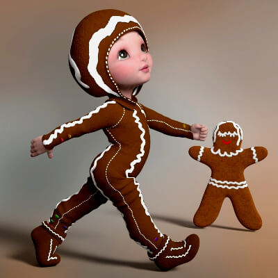 Toddler Ginger Outfit for Genesis 8 Female