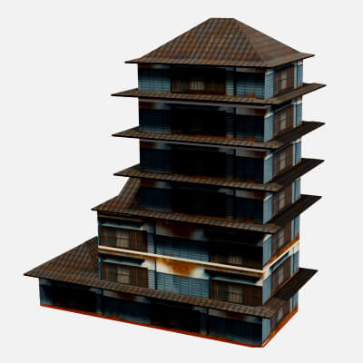 Edo Japanease Building - Super Lowpoly